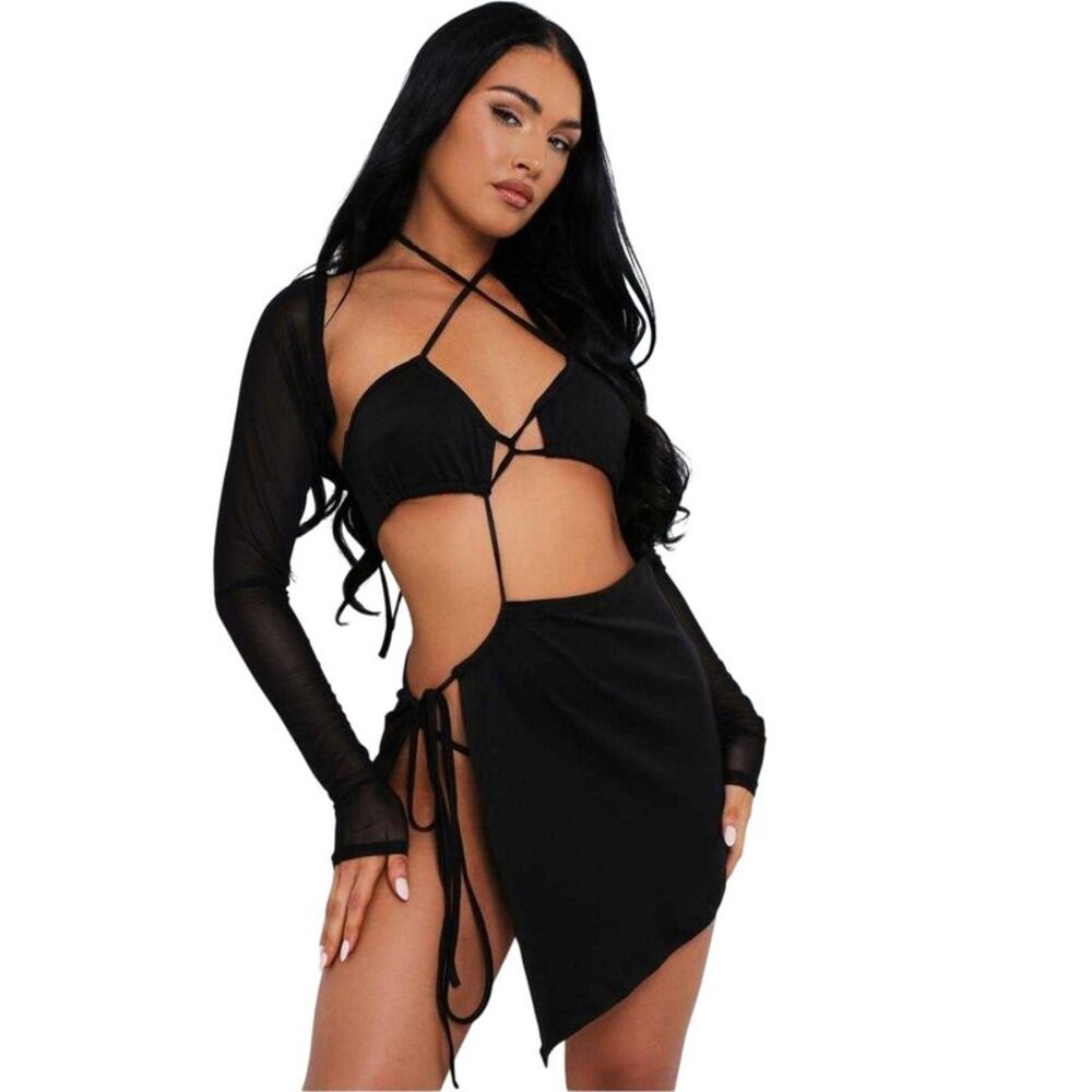 Missy Empire Womens/Ladies Bolero Cut Out Dress / Black